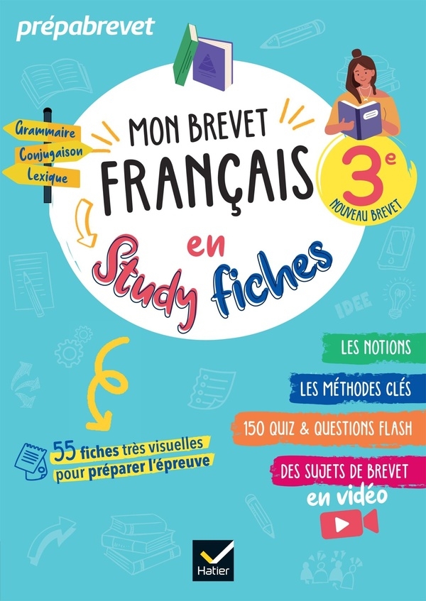 Mon brevet Français en studyfiches - 3e - Brevet 2025: fiches visuelles & quiz pour réviser son brevet facilement