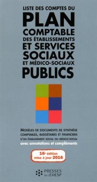 Liste des comptes du plan comptable des établissements et services sociaux et médico-sociaux publics
