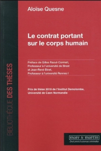 Le contrat portant sur le corps humain