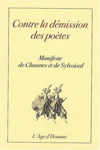 Contre la démission des poètes : Manifeste