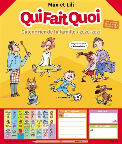 Calendrier de la famille Max et Lili : Qui fait quoi