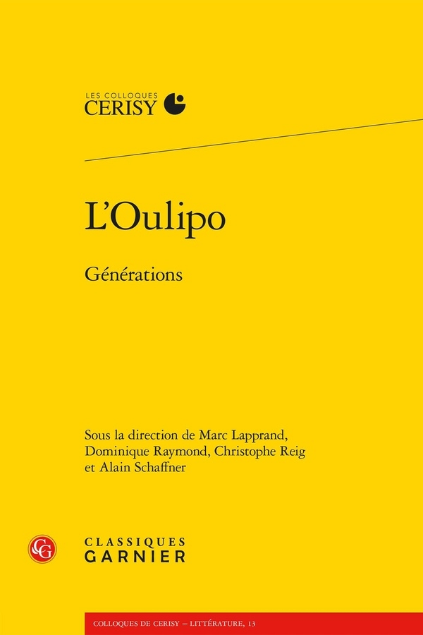 L'oulipo - générations: GÉNÉRATIONS