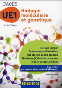 Biologie moléculaire-Génétique UE1 PACES - 4e éd. - Manuel, cours + QCM corrigés