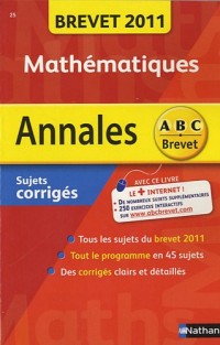 Mathématiques : Sujets corrigés