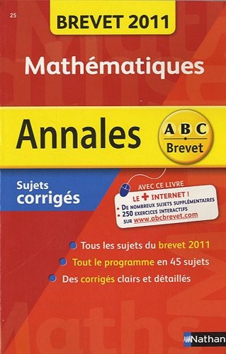 Mathématiques : Sujets corrigés