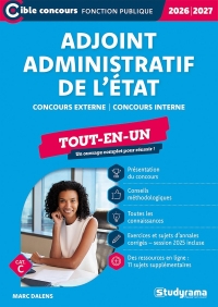 Adjoint administratif principal de 2e classe de l’État – Tout-en-un (Catégorie C – Concours 2026-2027): Concours externe ― Concours interne