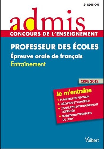 CRPE Epreuve orale de français - Oral - Admis - je m'entraine