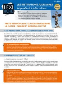 Les institutions judiciaires : L'organisation de la justice en France