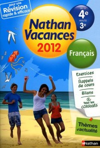 Nathan vacances Français de la 4e vers la 3e