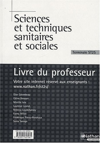 Sciences et techniques sanitaires et sociales - Terminale ST2S
