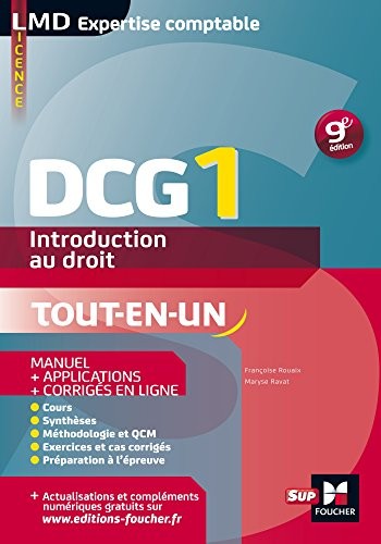 DCG 1 - Introduction au droit - Manuel et applications - 9e édition
