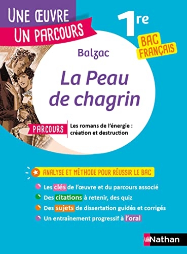 Analyse et étude de l'oeuvre - La Peau de chagrin de Balzac - Réussir son BAC Français 1re 2023 - Parcours associé Les romans de l'énergie : création et destruction - Une oeuvre, un parcours