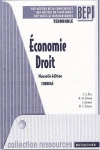 Ressources : Économie - Droit, terminale BEP (guide pédagogique) (Ancienne Edition)