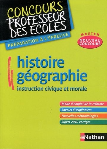Histoire Géographie Instruction civique et morale