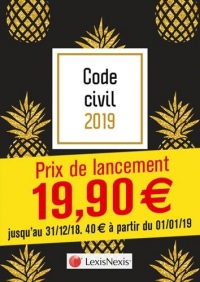 Code civil 2019 - Ananas: Prix de lancement jusqu'au 31/12/2018, 40.00 ¤ à compter du 01/01/2019