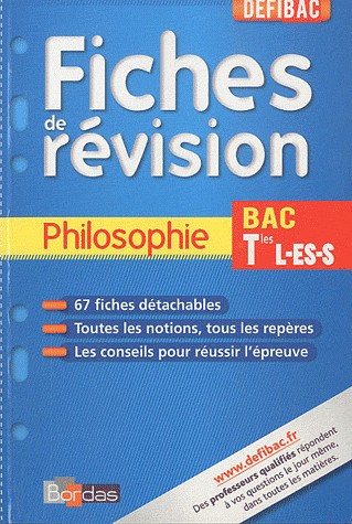 DEFIBAC FICHES PHILO TERM L/ES