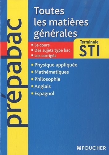Toute les matières générales terminale STI