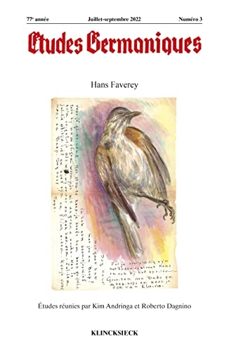 Études germaniques - N°3/2022: Hans Faverey