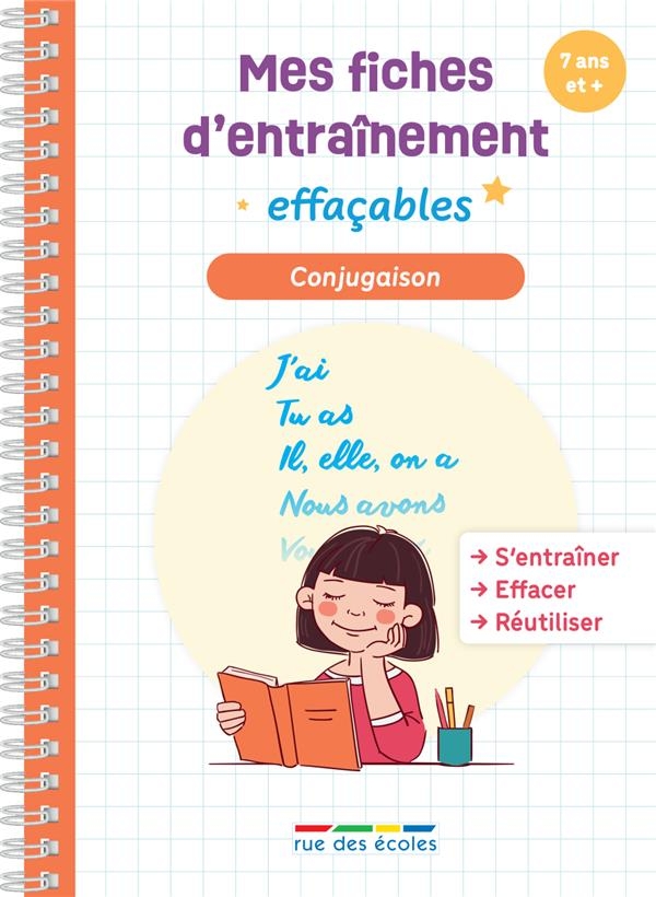 Mes fiches d’entraînement effaçables - Conjugaison