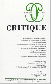 Critique, numéro 695