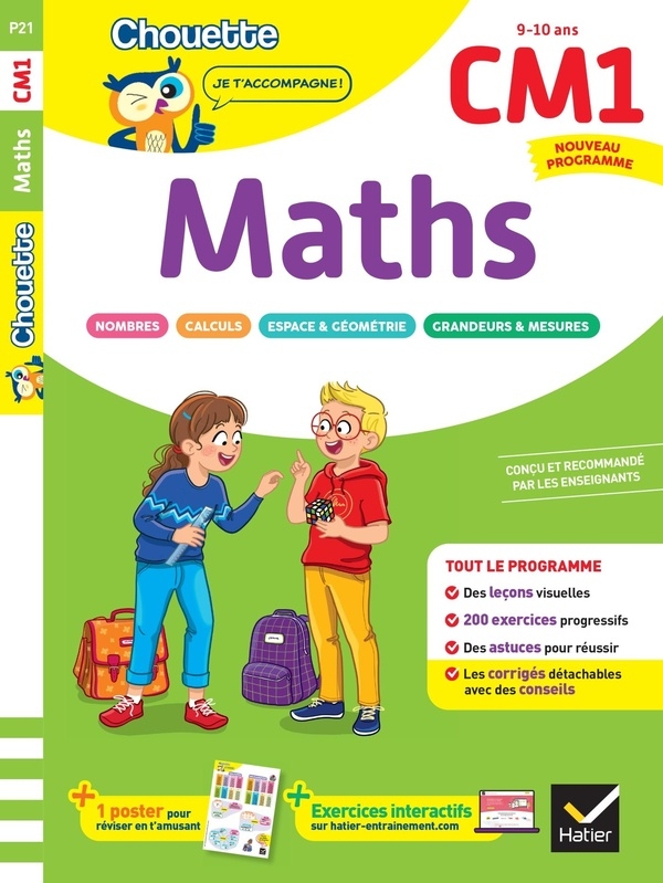 Maths CM1 - Cahier de soutien nouveau programme: Leçons et exercices corrigés
