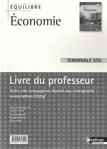 Economie terminale STG : Livre du professeur