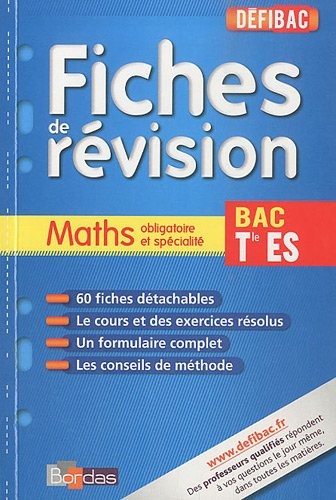 DEFIBAC FICHES MATHS TERM ES