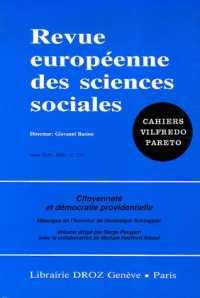 Revue européenne des sciences sociales, N° 135, Tome 44, 200 : Citoyenneté et démocratie providentielle