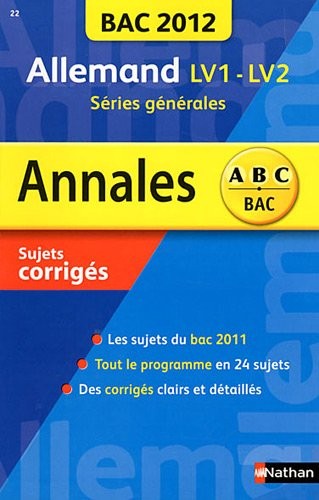 ANNALES BAC 2012 ALLEMAND