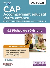 CAP Accompagnant éducatif petite enfance - Épreuves professionnelles - 2022-2023: 92 Fiches de révisions - EP1, EP2 et EP3 (2021)