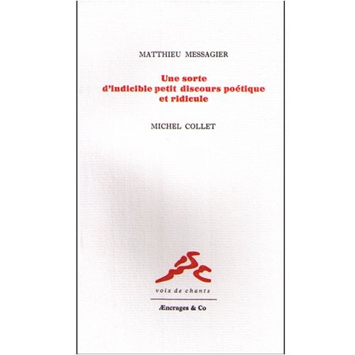 Une Sorte d'Indicible Petit Discours Poe et Ridicule