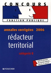 Rédacteur territorial : Catégorie B Annales corrigées