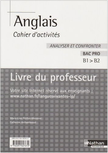 Anglais cahier d'activités Bac Pro : Livre du professeur