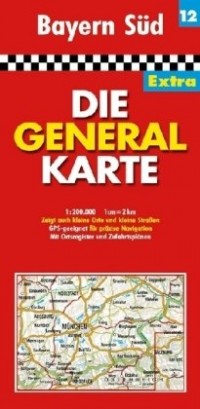 Generalkarte Deutschland Extra 12. Bayern Süd