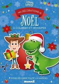 Disney Baby - Mes décorations de Noël à colorier et découper - Bloc de coloriage et découpage - Dès 3 ans