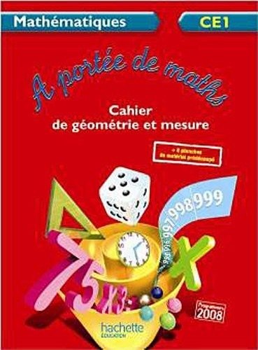 A portée de maths CE1 - Cahier d'exercices - Ed. 2012