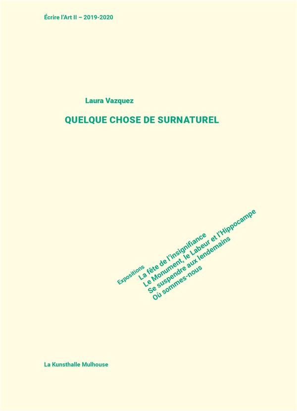 Écrire l'Art II: 2019-2020