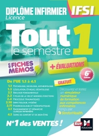 Tout le semestre 1 en fiches mémos - DEI IFSI - 6e édition - Révision et entraînement