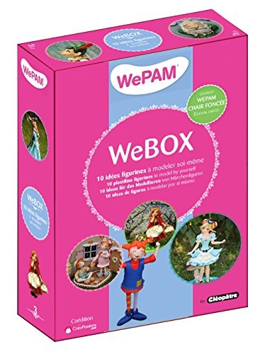Webox : 10 idées figurines à modeler soi-même : Avec 2 boîtes de WePam (6 couleurs différentes) et 1 moule tête et mains