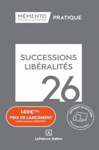 Mémento Successions Libéralités 2026