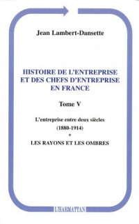 Histoire de l'entreprise et des chefs d'entreprise en France : Tome 5, L'entreprise entre deux siècles (1880-1914), Première partie, Les rayons et les ombres