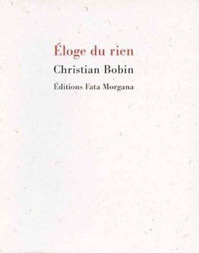 Eloge du rien [9782851940377]