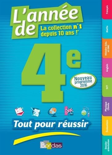 L'Année de la 4e - Tout pour Réussir - Nouveau programme 2016