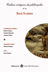 Cahiers critiques de philosophie, nº 10: René Schérer