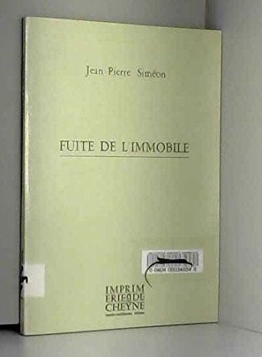 Fuite de l'immobile [9782903705084]