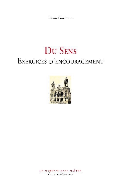 Du Sens - Exercices d'encouragement