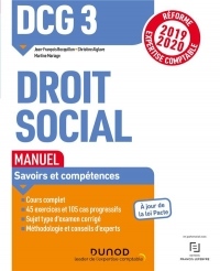DCG 3 Droit social - Manuel - Réforme 2019-2020: Réforme Expertise comptable 2019-2020