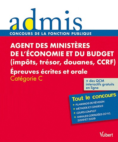 Concours Agent des ministères de l'économie et du budget - Ecrit et oral - Catégorie C - Admis - Tout le concours