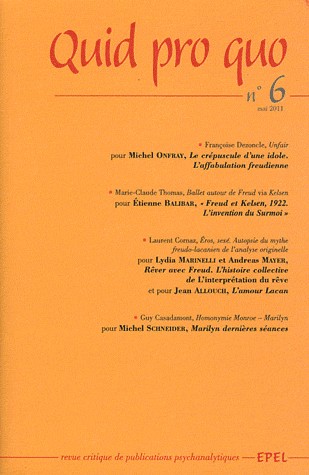 Quid pro quo, N° 6, Mai 2011 :