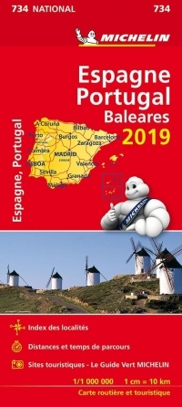 Carte Espagne-Portugal Michelin 2019